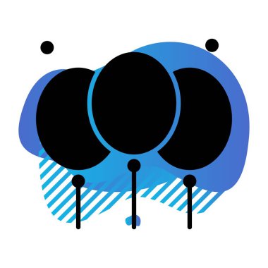 Vektör Balon Simgesi, basit web illüstrasyonu 