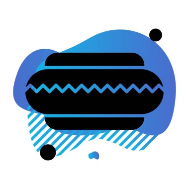  Vektör hotdog simgesi, basit web illüstrasyonu