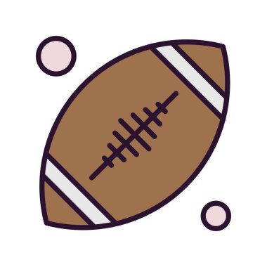 Vektör rugby Simgesi, basit web illüstrasyonu