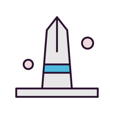 Vektör anıtı Simgesi, basit web illüstrasyonu 