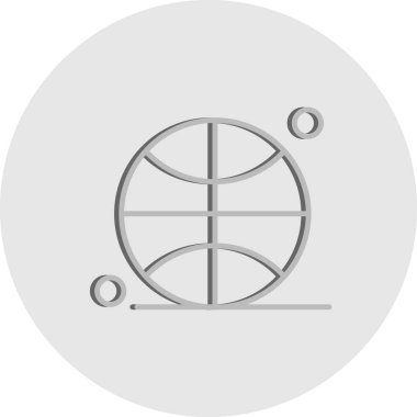 Vektör Topu Simgesi, basit web illüstrasyonu 