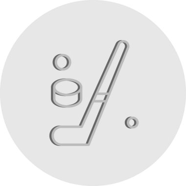  Vektör Hokeyi Simgesi, basit web illüstrasyonu 