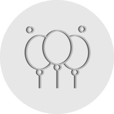 Vektör Balon Simgesi, basit web illüstrasyonu 