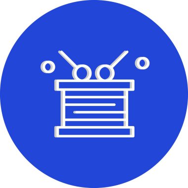 Vektör davul simgesi, basit web illüstrasyonu