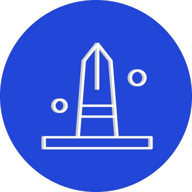 Vektör anıtı Simgesi, basit web illüstrasyonu 