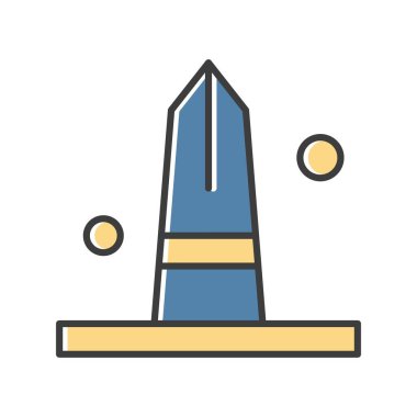 Vektör anıtı Simgesi, basit web illüstrasyonu 