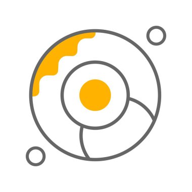  Vektör çörek simgesi, basit web illüstrasyonu