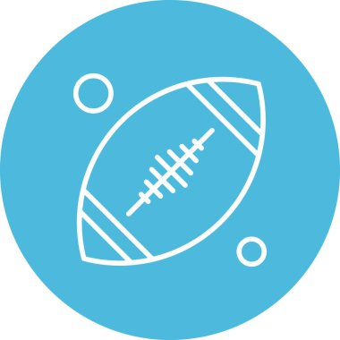 Vektör rugby Simgesi, basit web illüstrasyonu
