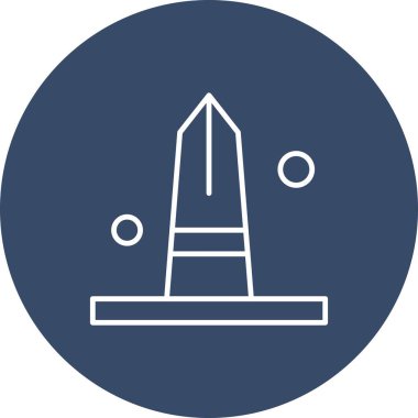 Vektör anıtı Simgesi, basit web illüstrasyonu 