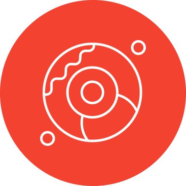  Vektör çörek simgesi, basit web illüstrasyonu