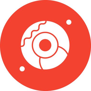  Vektör çörek simgesi, basit web illüstrasyonu