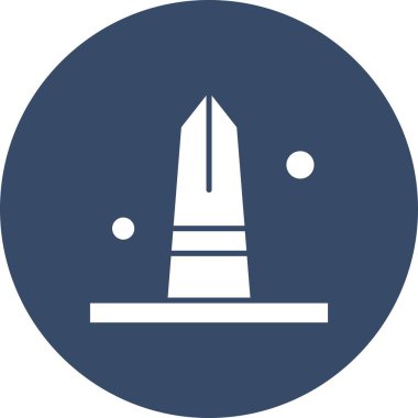 Vektör anıtı Simgesi, basit web illüstrasyonu 