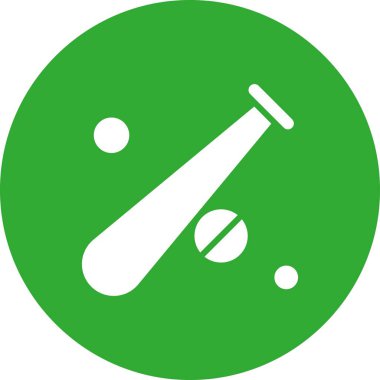  Vektör Beyzbol Simgesi, basit web illüstrasyonu