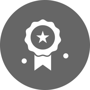  ödül düz simgesi, vektör illüstrasyonu