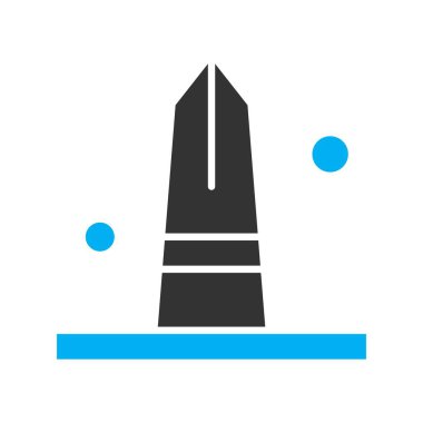 Vektör anıtı Simgesi, basit web illüstrasyonu 