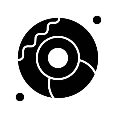  Vektör çörek simgesi, basit web illüstrasyonu