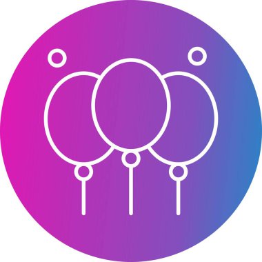 Vektör Balon Simgesi, basit web illüstrasyonu 