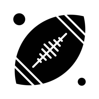 Vektör rugby Simgesi, basit web illüstrasyonu