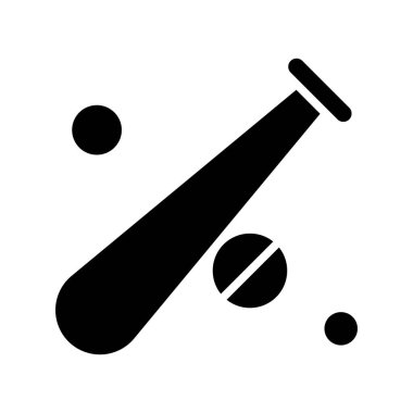  Vektör Beyzbol Simgesi, basit web illüstrasyonu