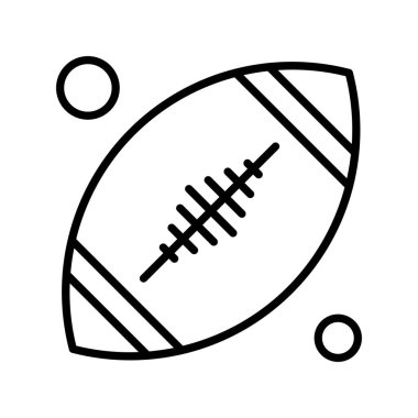 Vektör rugby Simgesi, basit web illüstrasyonu