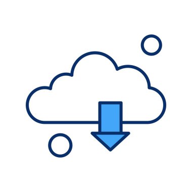 Dijital bulut vektör illüstrasyonu