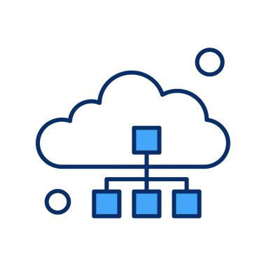 Dijital bulut vektör illüstrasyonu