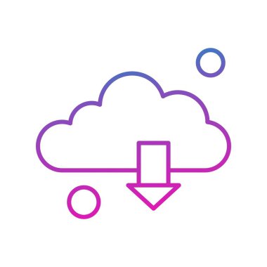 Dijital bulut vektör illüstrasyonu