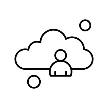 Vektör Adam Simgesi, basit web illüstrasyonu 