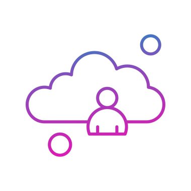 Vektör Adam Simgesi, basit web illüstrasyonu 