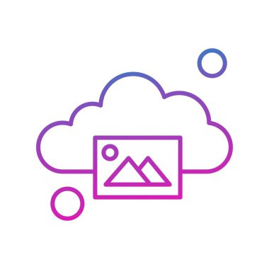 Vektör galerisi simgesi, basit web illüstrasyonu