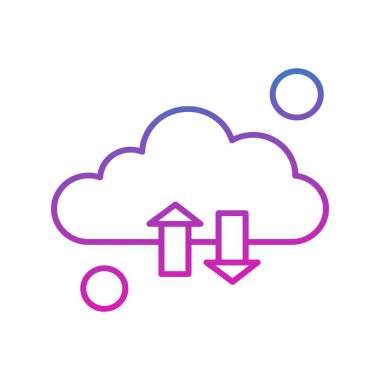 Dijital bulut vektör illüstrasyonu