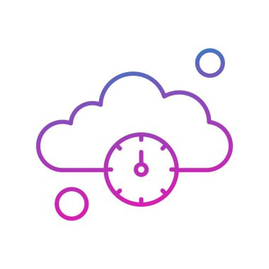 Renkli Vektör Saat Simgesi 