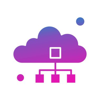 Dijital bulut vektör illüstrasyonu