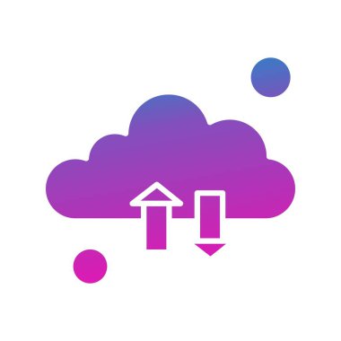 Dijital bulut vektör illüstrasyonu