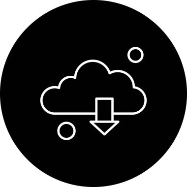 Dijital bulut vektör illüstrasyonu