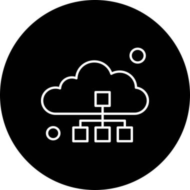 Dijital bulut vektör illüstrasyonu