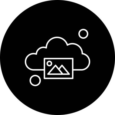 Vektör galerisi simgesi, basit web illüstrasyonu