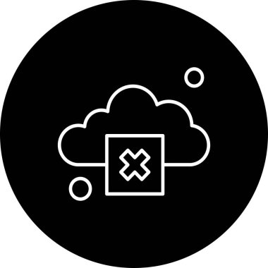 Dijital bulut vektör illüstrasyonu