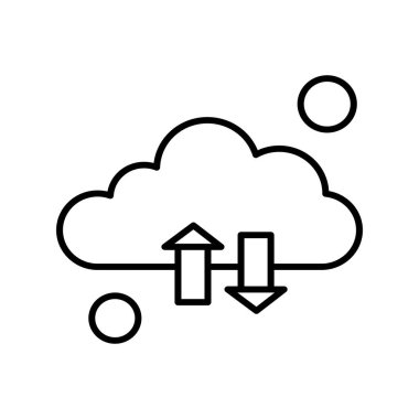 Dijital bulut vektör illüstrasyonu
