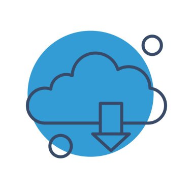 Dijital bulut vektör illüstrasyonu