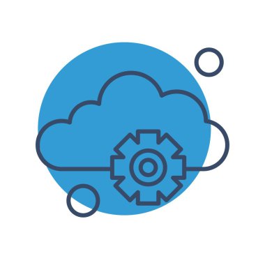 Basit ayar Simgesi, vektör illüstrasyonu