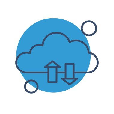 Dijital bulut vektör illüstrasyonu