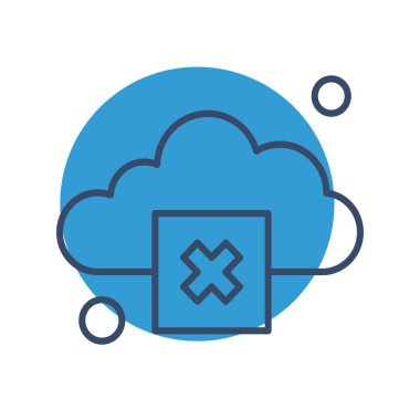 Dijital bulut vektör illüstrasyonu