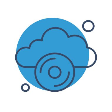  Vektör cd Simgesi, basit web illüstrasyonu 