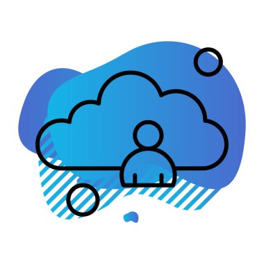 Vektör Adam Simgesi, basit web illüstrasyonu 