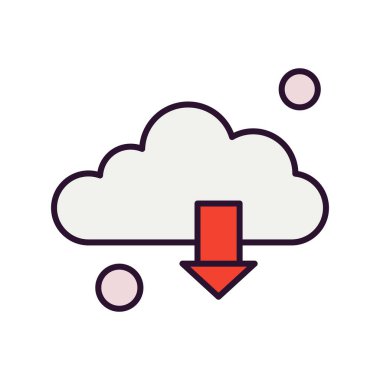 Dijital bulut vektör illüstrasyonu