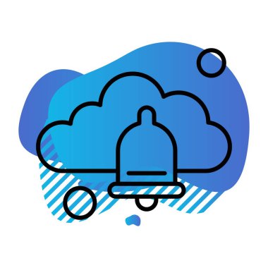 Dijital bulut vektör illüstrasyonu