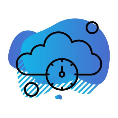 Renkli Vektör Saat Simgesi 