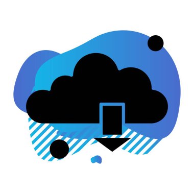 Dijital bulut vektör illüstrasyonu