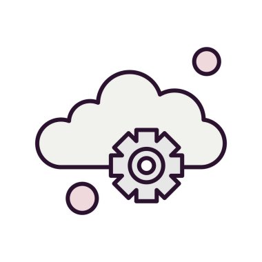 Basit ayar Simgesi, vektör illüstrasyonu